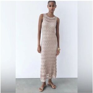 BNWT Zara purple tone metallic dress